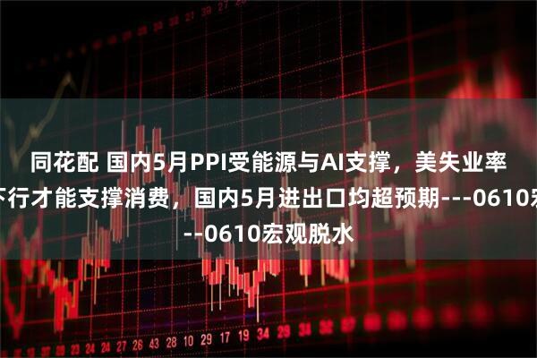 同花配 国内5月PPI受能源与AI支撑，美失业率需更大下行才能支撑消费，国内5月进出口均超预期---0610宏观脱水